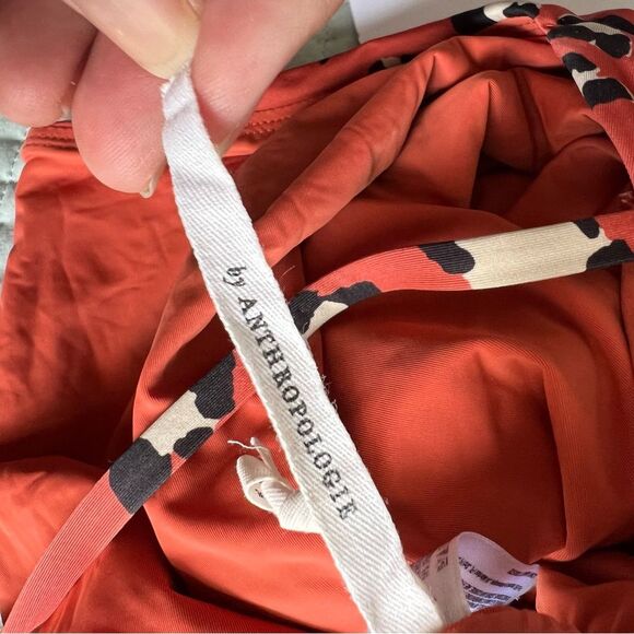 Anthropologie Square Neck One Piece Swimsuit Animal Print Small - Picture 10 of 10